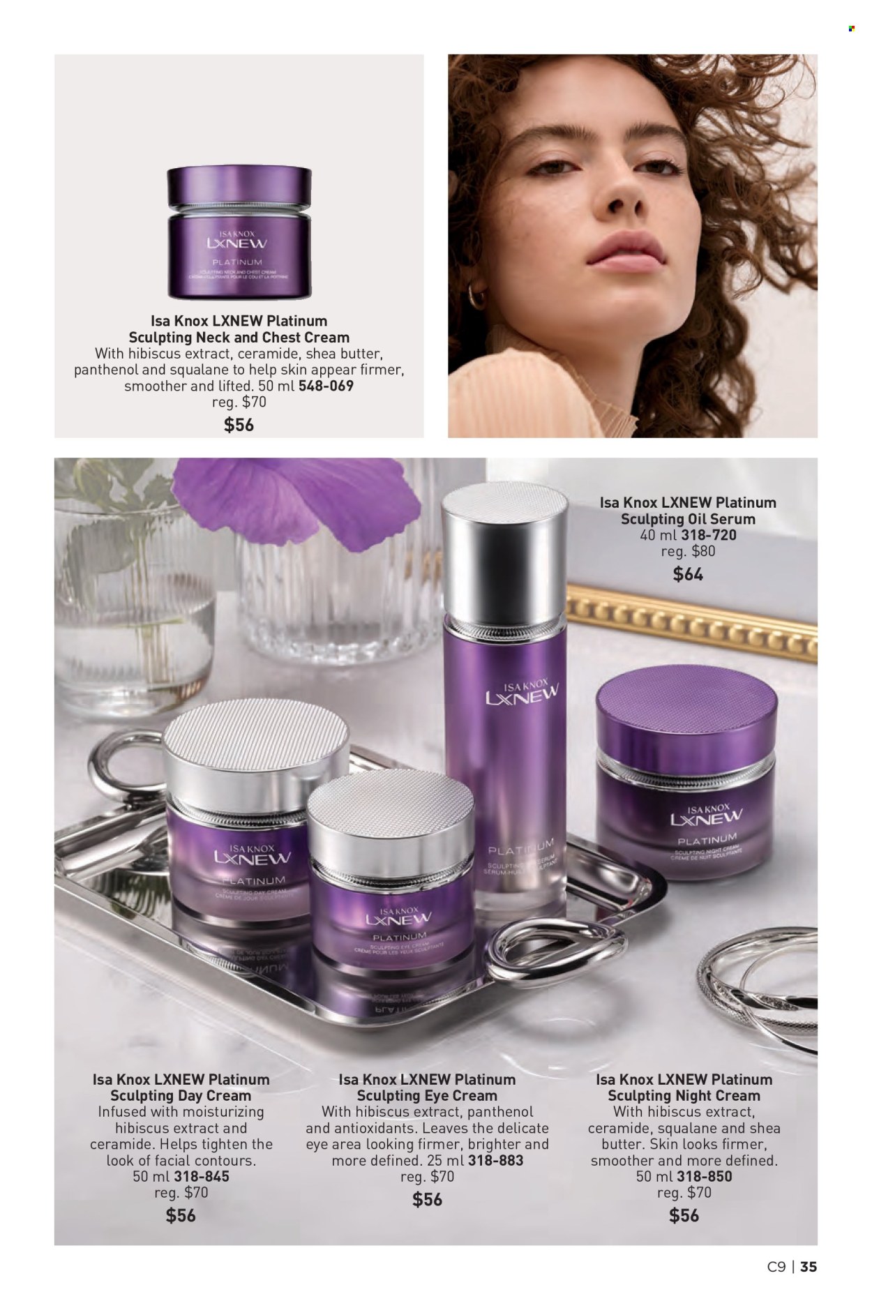thumbnail - Avon Flyer - Sales products - day cream, serum, night cream, eye cream. Page 35.
