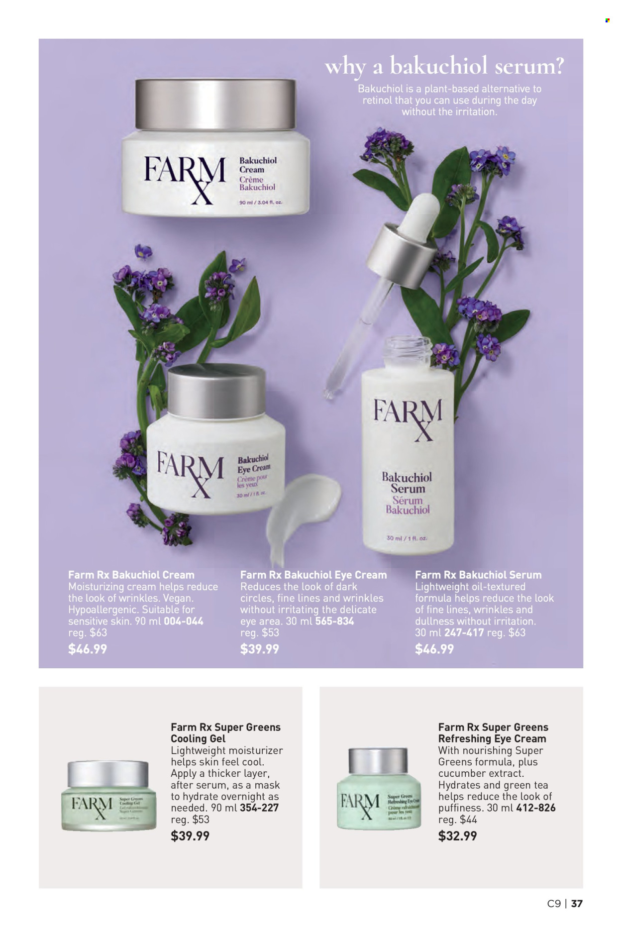 thumbnail - Avon Flyer - Sales products - moisturizer, serum, moisturing cream, eye cream. Page 37.