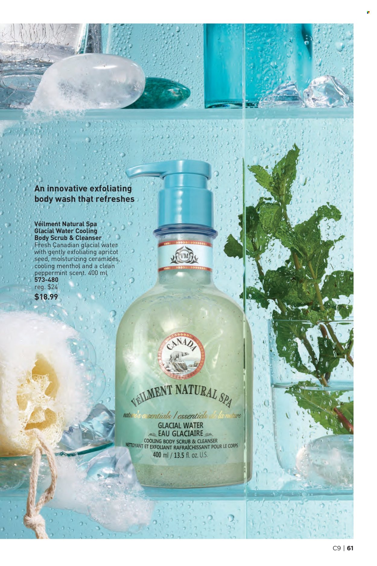 thumbnail - Avon Flyer - Sales products - body wash, cleanser, body scrub. Page 61.