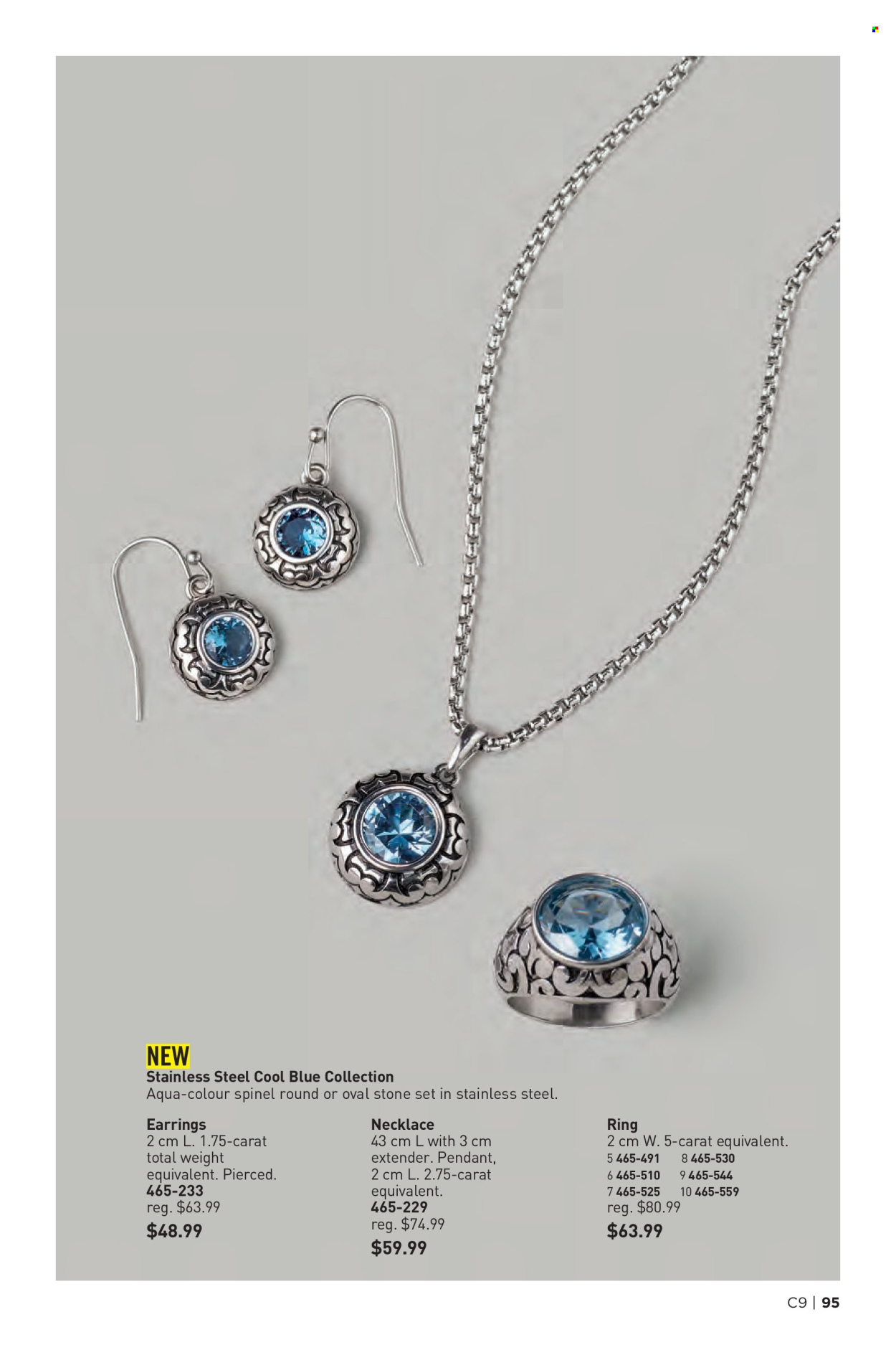 thumbnail - Avon Flyer - Sales products - earrings, necklace, pendant. Page 95.