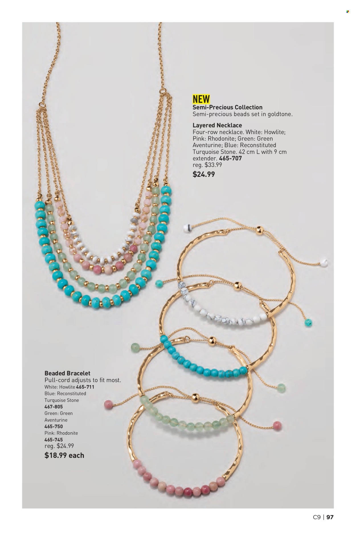 thumbnail - Avon Flyer - Sales products - bracelet, necklace. Page 97.