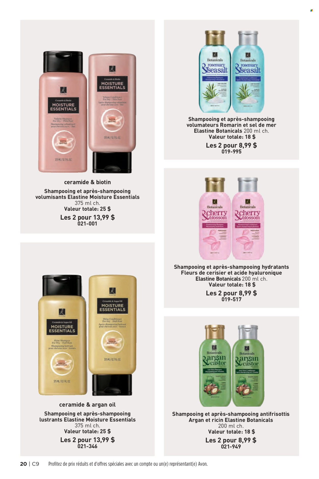 thumbnail - Avon Flyer - Sales products - shampoo, Avon, conditioner, tote, Biotin. Page 20.