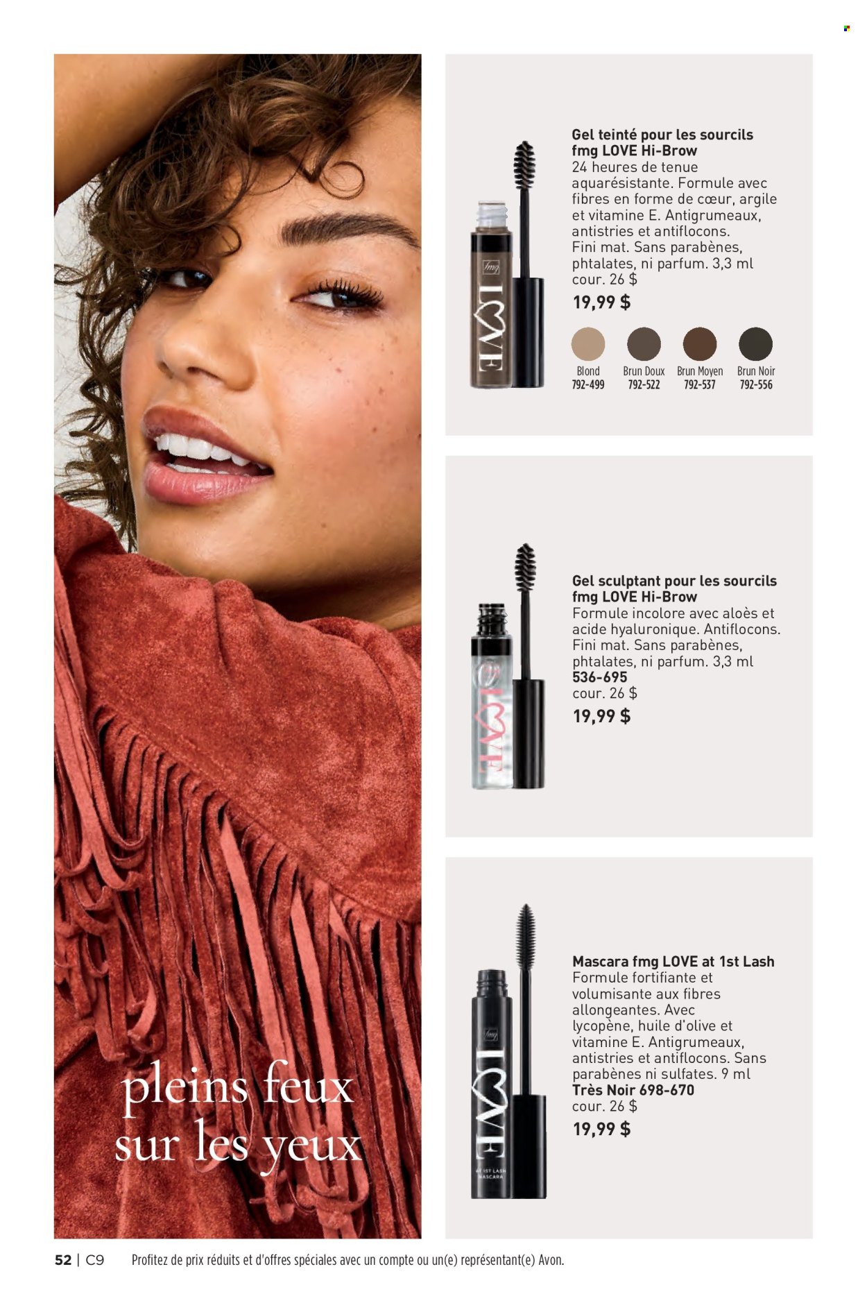 thumbnail - Avon Flyer - Sales products - Avon, eau de parfum, mascara. Page 52.