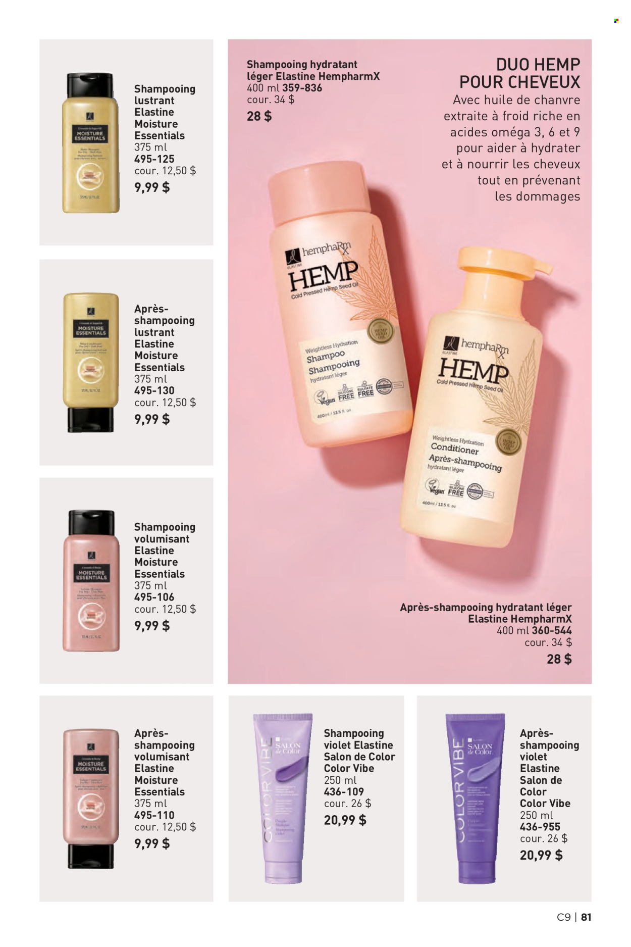 thumbnail - Avon Flyer - Sales products - shampoo, conditioner, Omega-3. Page 81.