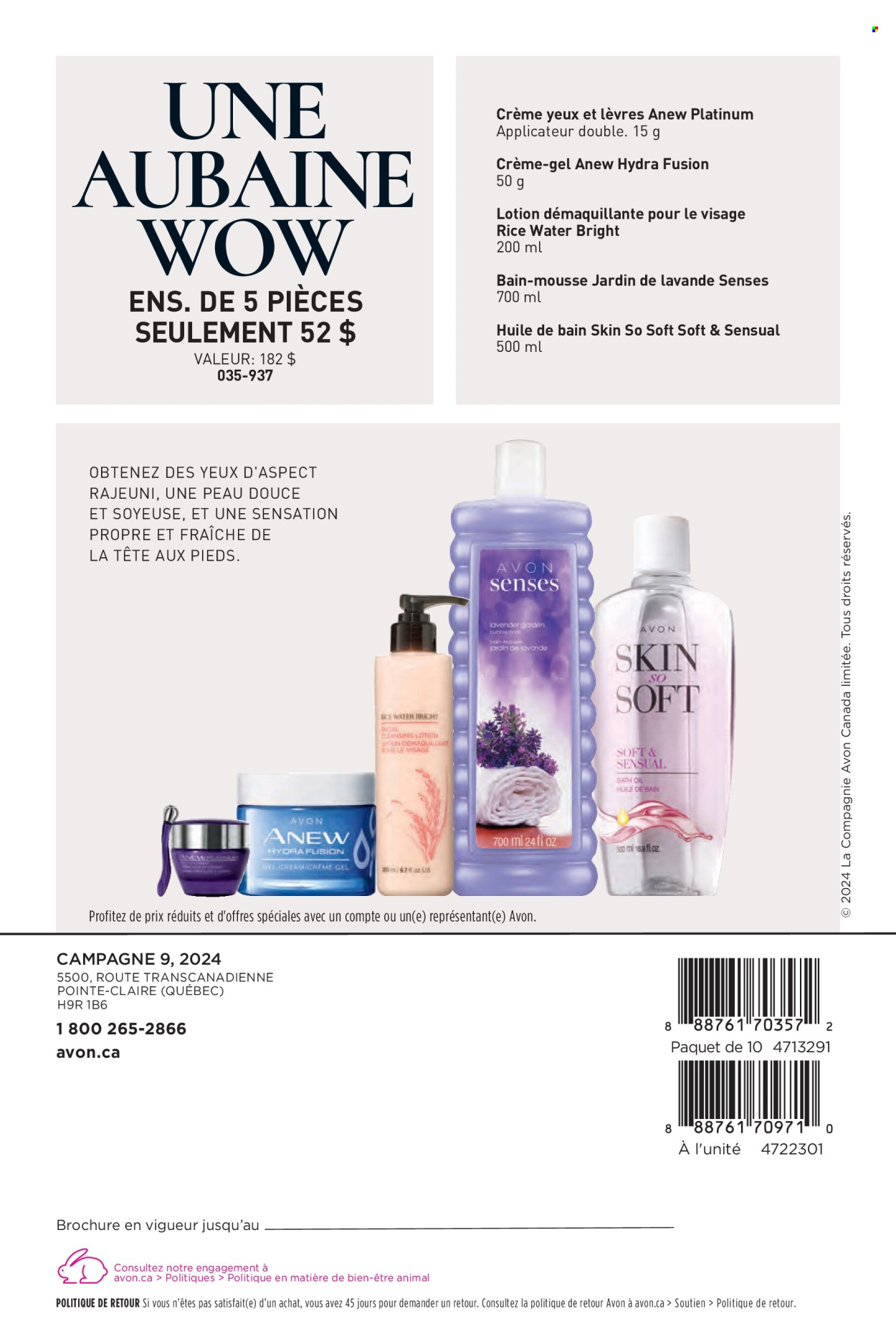 thumbnail - Avon Flyer - Sales products - Ace, bath oil, Avon, Anew, Skin So Soft, mousse. Page 100.
