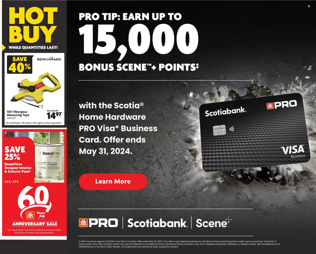 thumbnail - Home Hardware Flyer - April 25, 2024 - May 08, 2024 - Sales products - paint, measuring tape. Page 2.