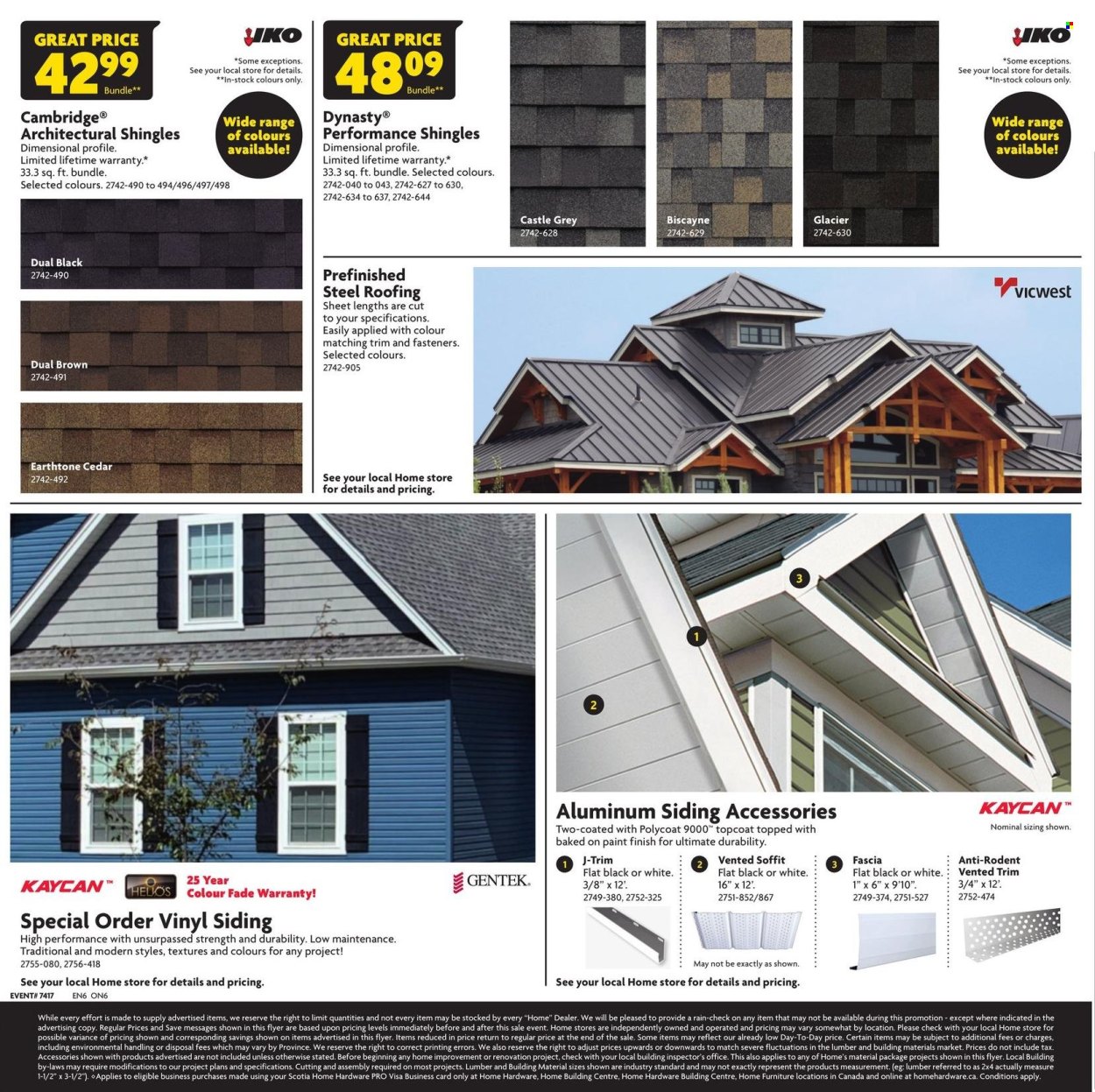 thumbnail - Home Hardware Flyer - April 25, 2024 - May 08, 2024 - Sales products - shingle, siding. Page 8.