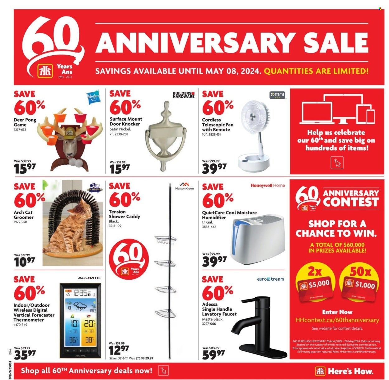 thumbnail - Home Hardware Flyer - April 25, 2024 - May 08, 2024 - Sales products - Honeywell, faucet, thermometer. Page 6.