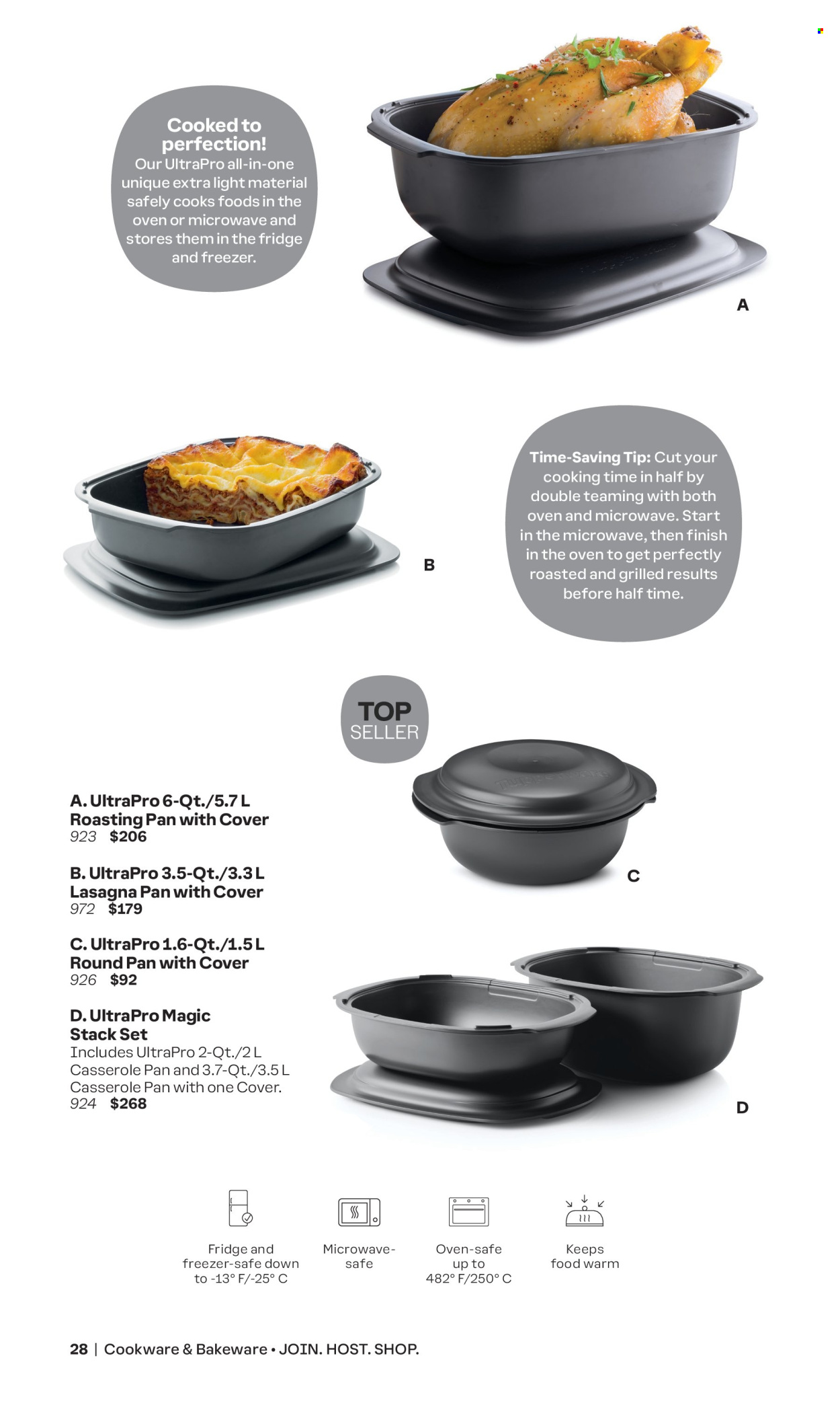 thumbnail - Tupperware Flyer - Sales products - safe, cookware set, pan, casserole, bakeware. Page 28.