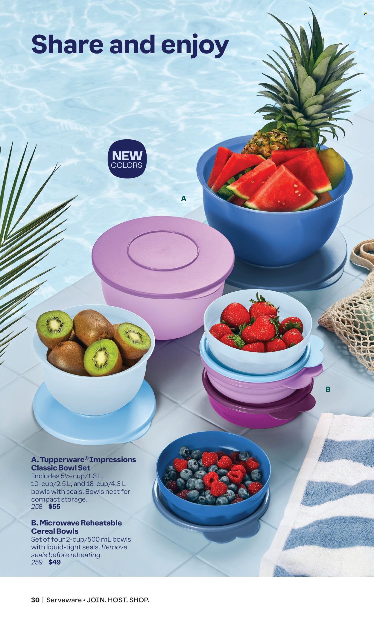 thumbnail - Tupperware Flyer - Sales products - cup, bowl set, serveware. Page 30.