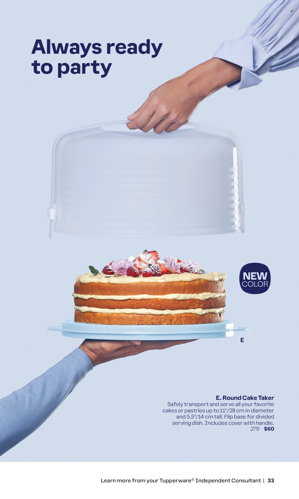 thumbnail - Tupperware Flyer - Sales products - cake taker. Page 33.