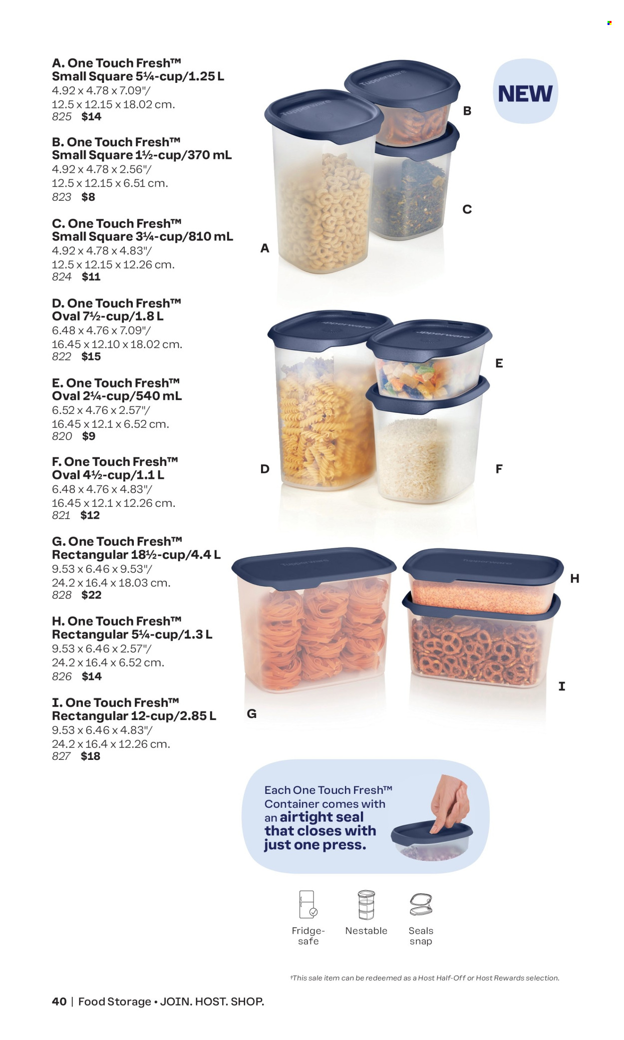 thumbnail - Tupperware Flyer - Sales products - safe, container, meal box. Page 40.