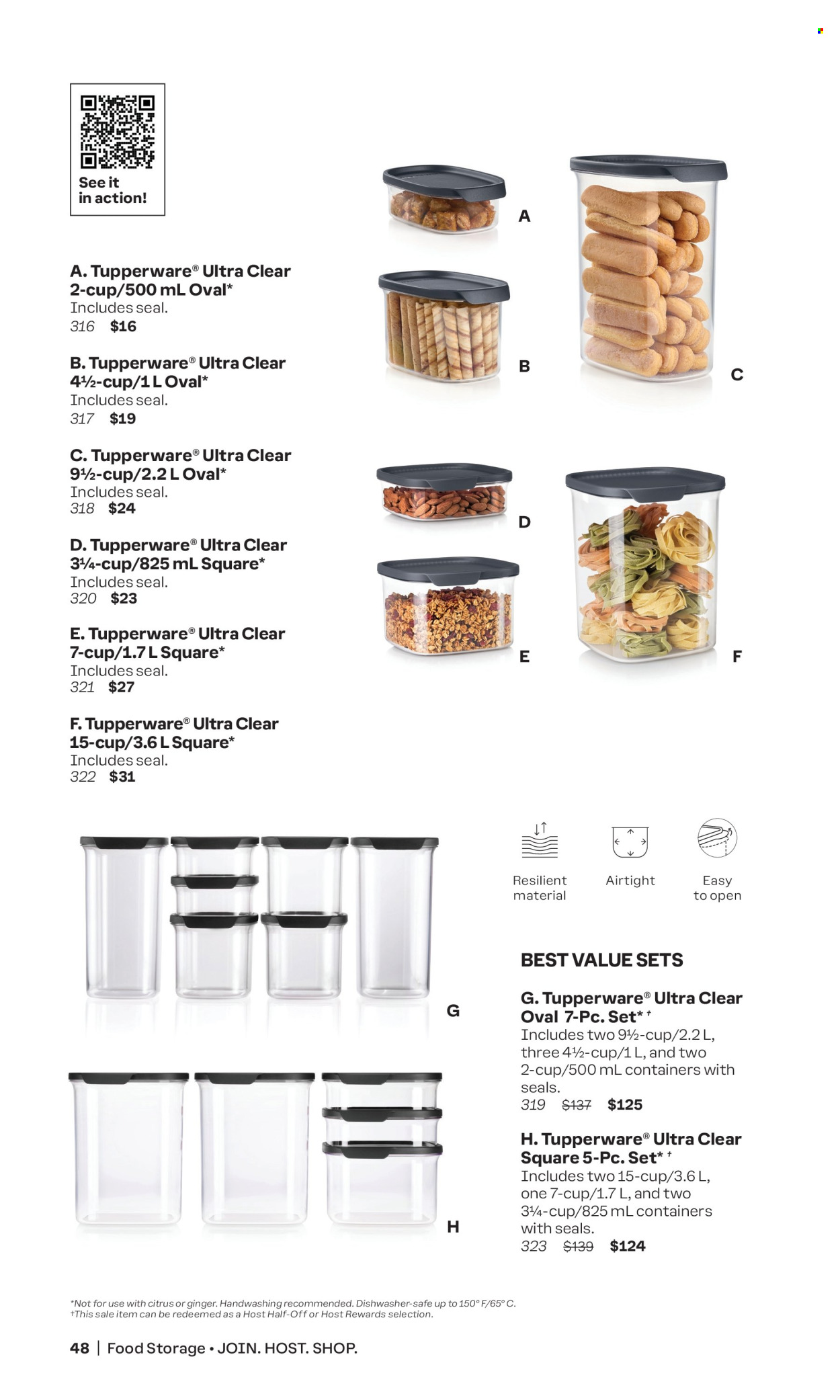 thumbnail - Tupperware Flyer - Sales products - safe, container, meal box. Page 48.