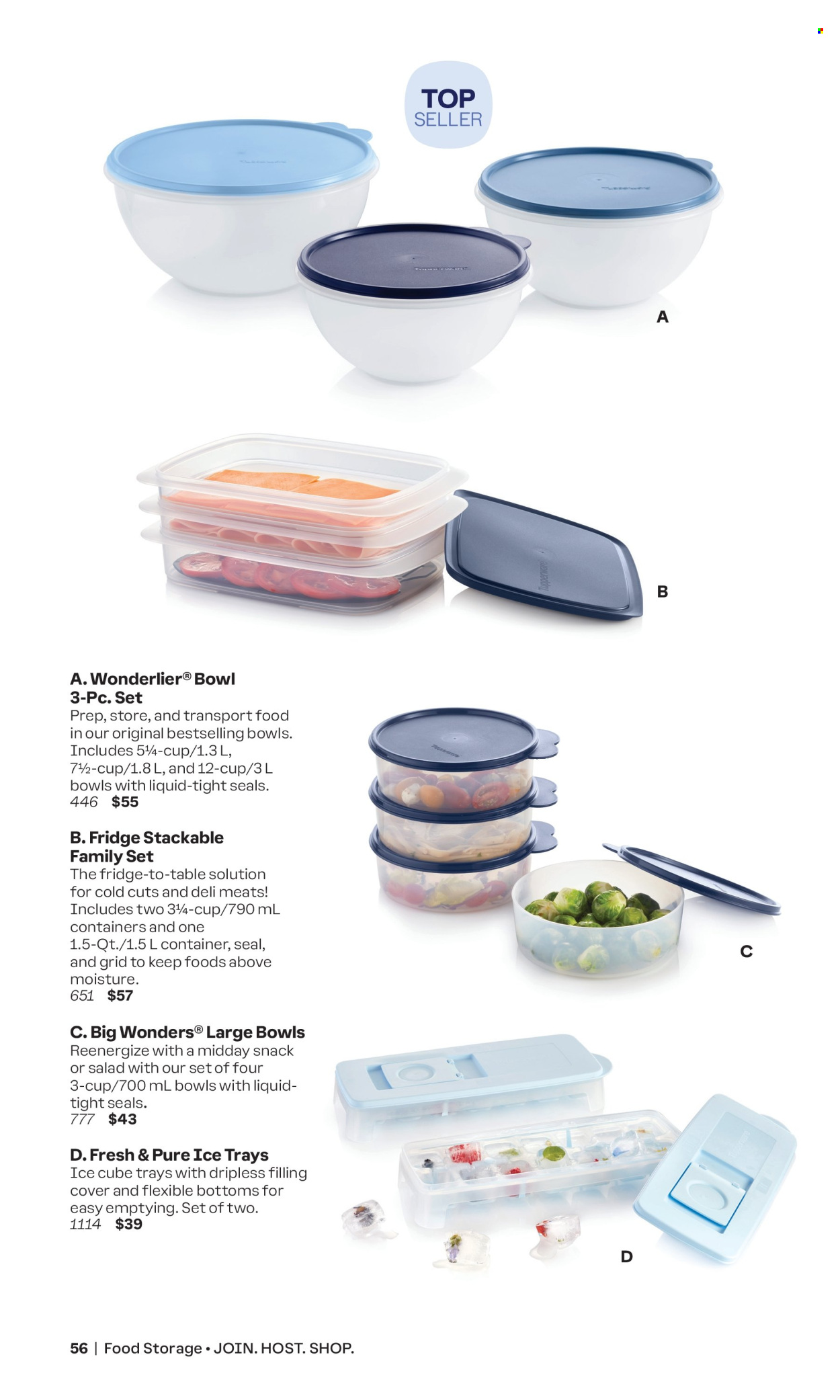 thumbnail - Tupperware Flyer - Sales products - bowl, container, meal box. Page 56.