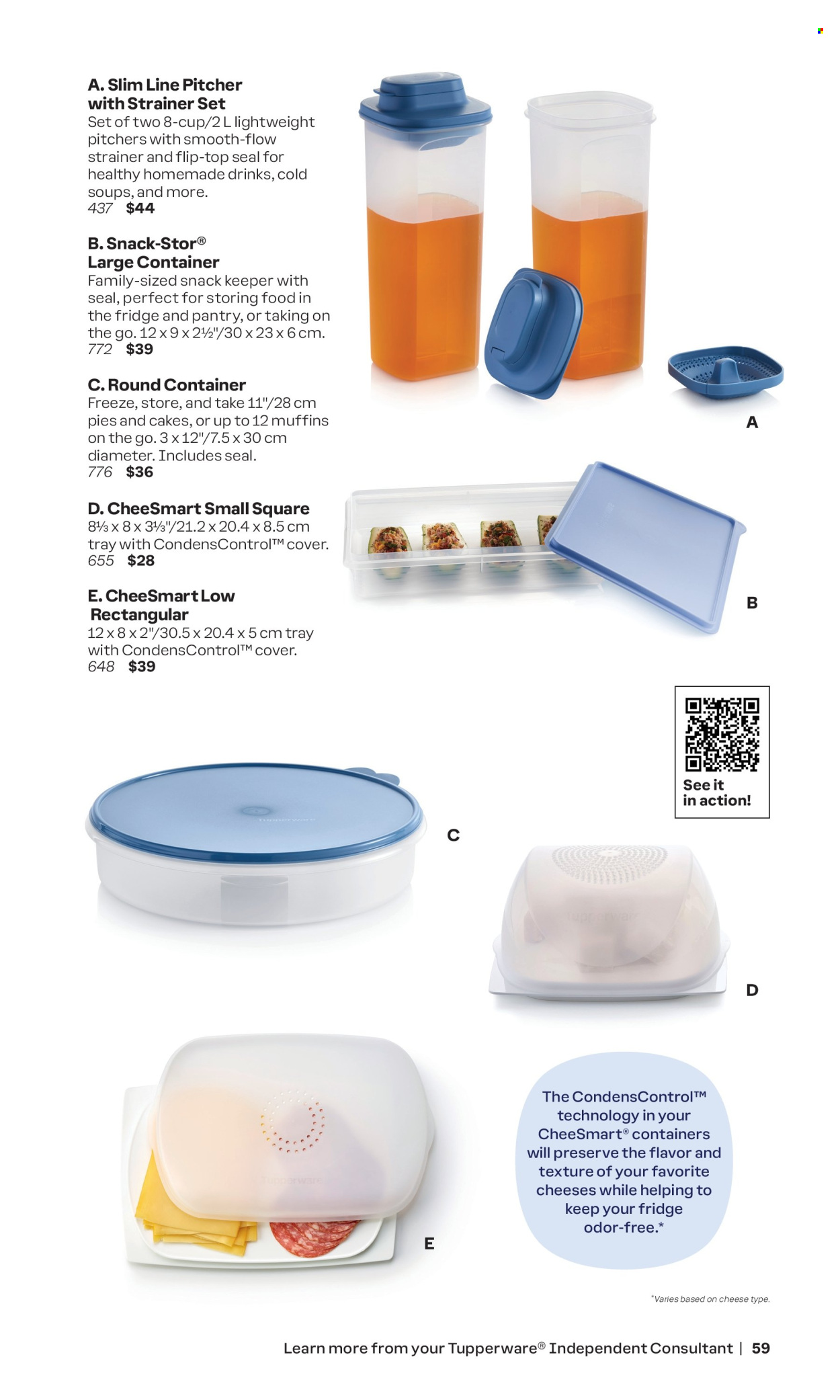 thumbnail - Tupperware Flyer - Sales products - pitcher, cup, container. Page 59.
