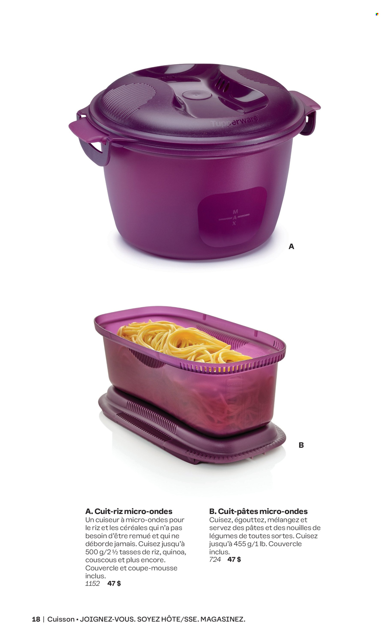 thumbnail - Tupperware Flyer - Sales products - couscous. Page 18.