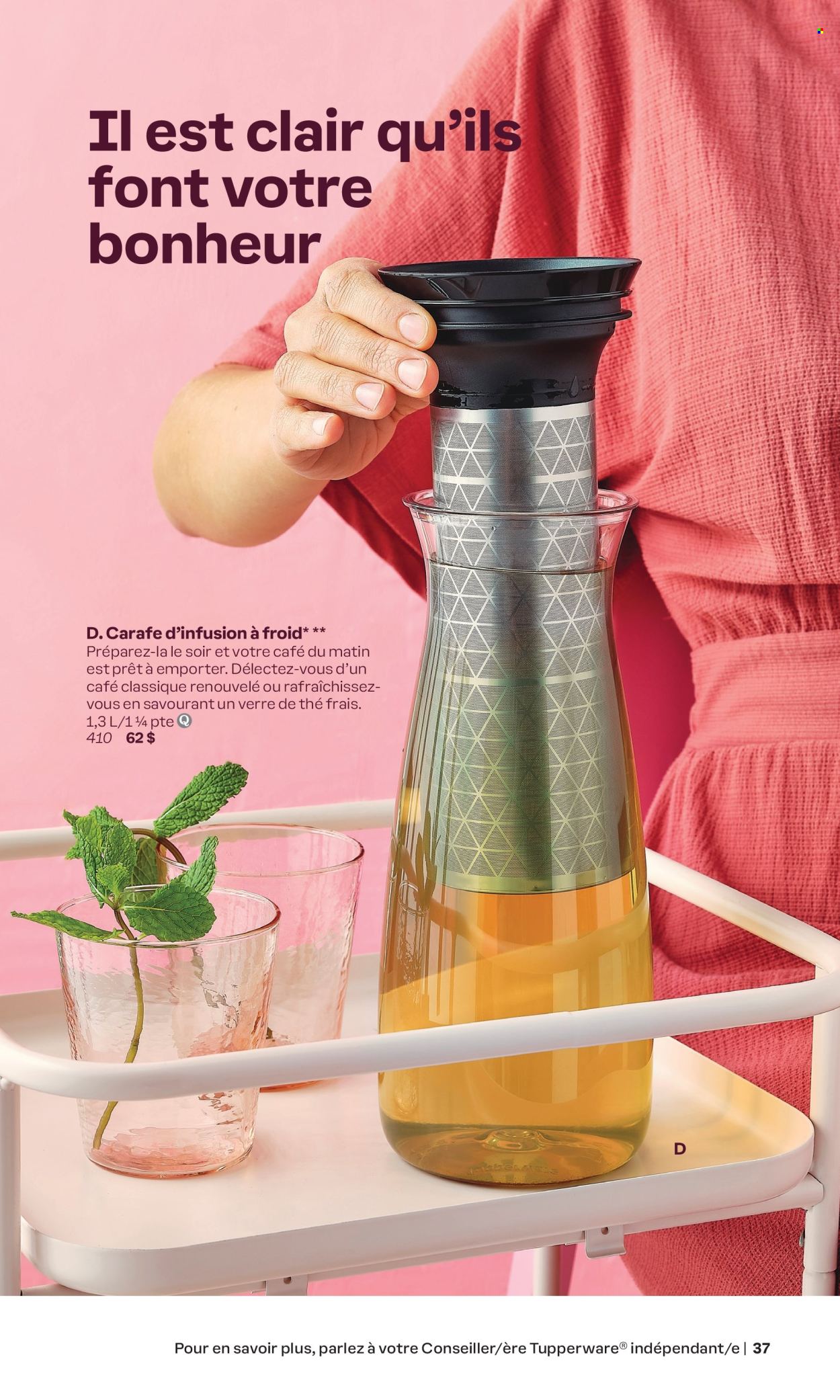 thumbnail - Tupperware Flyer - Sales products - carafe. Page 37.