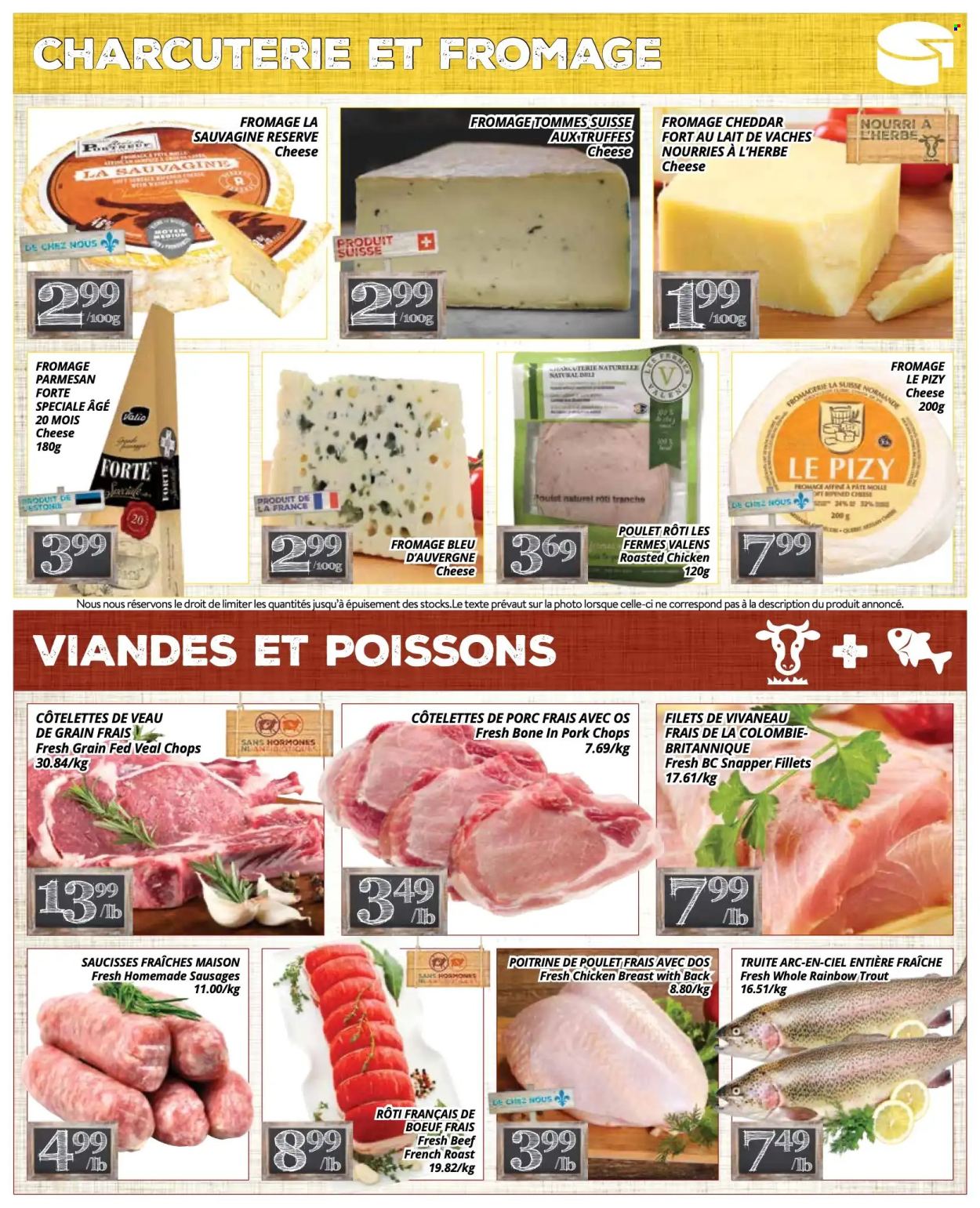 thumbnail - PA Nature Flyer - April 29, 2024 - May 12, 2024 - Sales products - trout, fish, chicken roast, roast, ready meal, chicken breasts, charcuterie, sausage, cheddar, parmesan, veal cutlet, veal meat, pork chops, pork meat. Page 3.