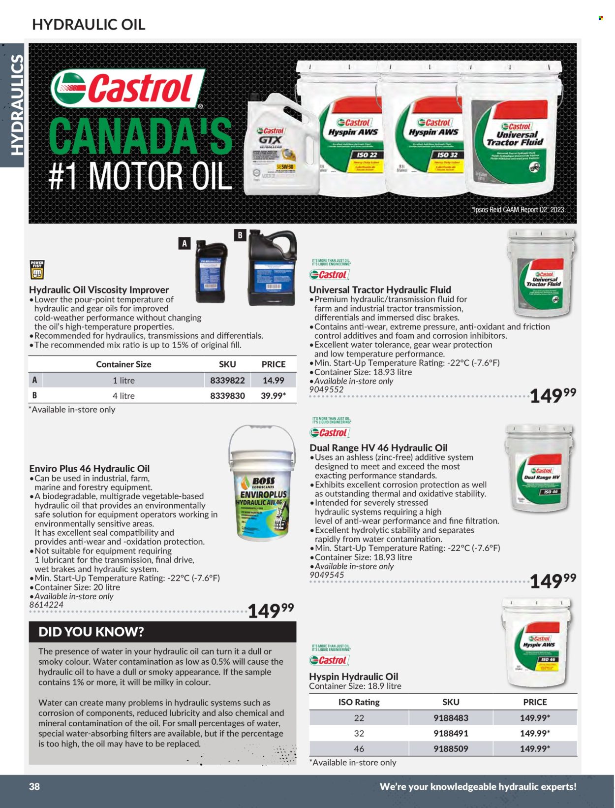 thumbnail - Princess Auto Flyer - Sales products - tractor, lubricant, container, motor oil, transmission fluid, hydraulic fluids. Page 40.