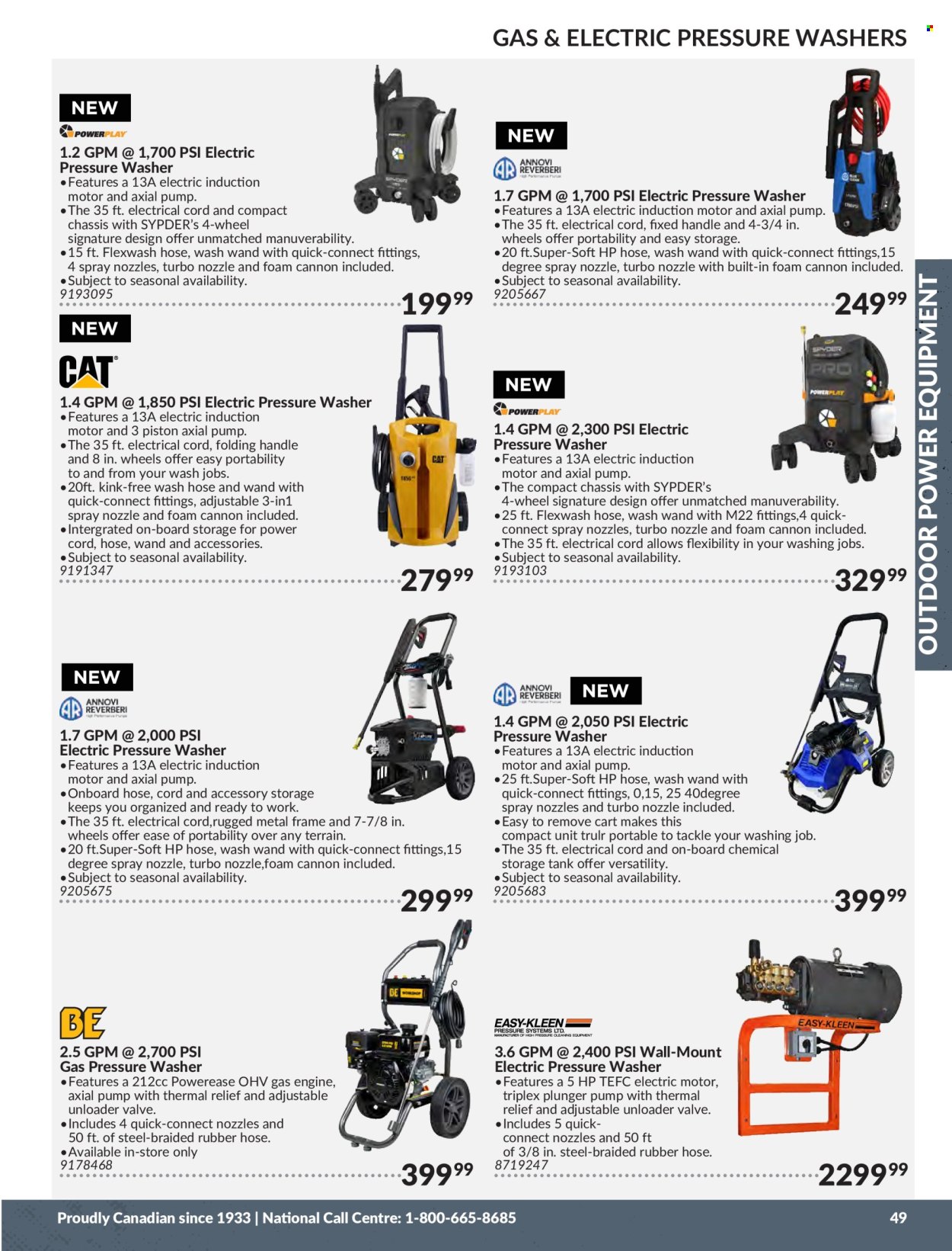 thumbnail - Princess Auto Flyer - Sales products - tank, cart, electric pressure washer, pressure washer, garden hose, hose accessories. Page 51.