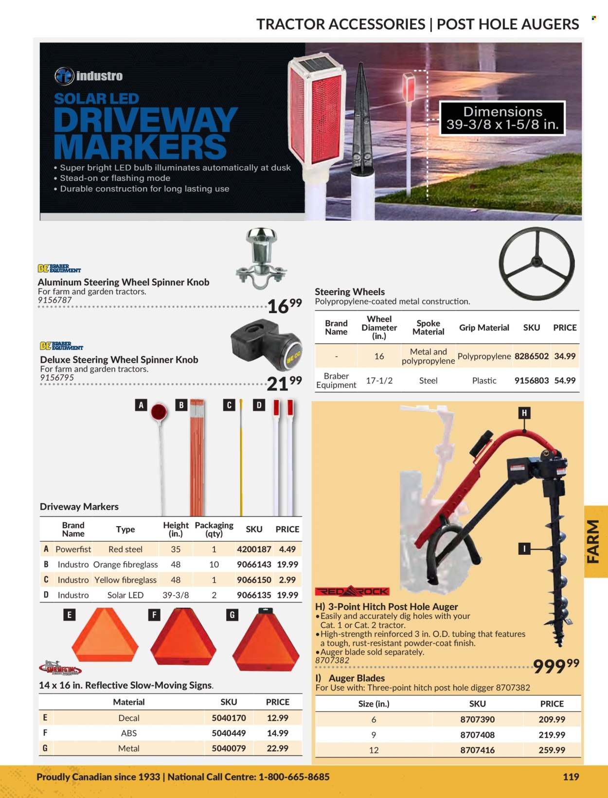 thumbnail - Princess Auto Flyer - Sales products - solar led, tractor. Page 121.