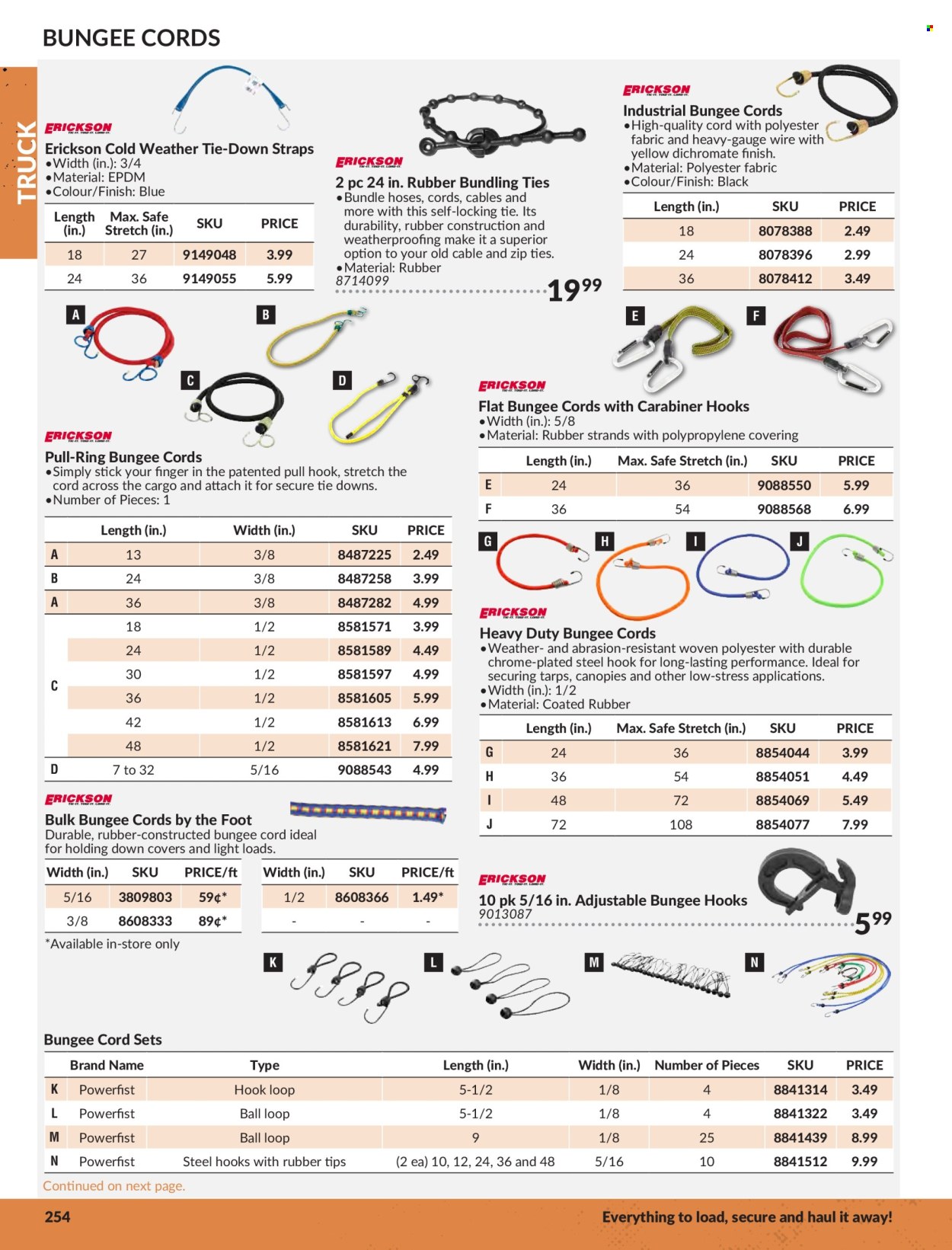 thumbnail - Princess Auto Flyer - Sales products - bungee cords, gauge, tie downs. Page 258.