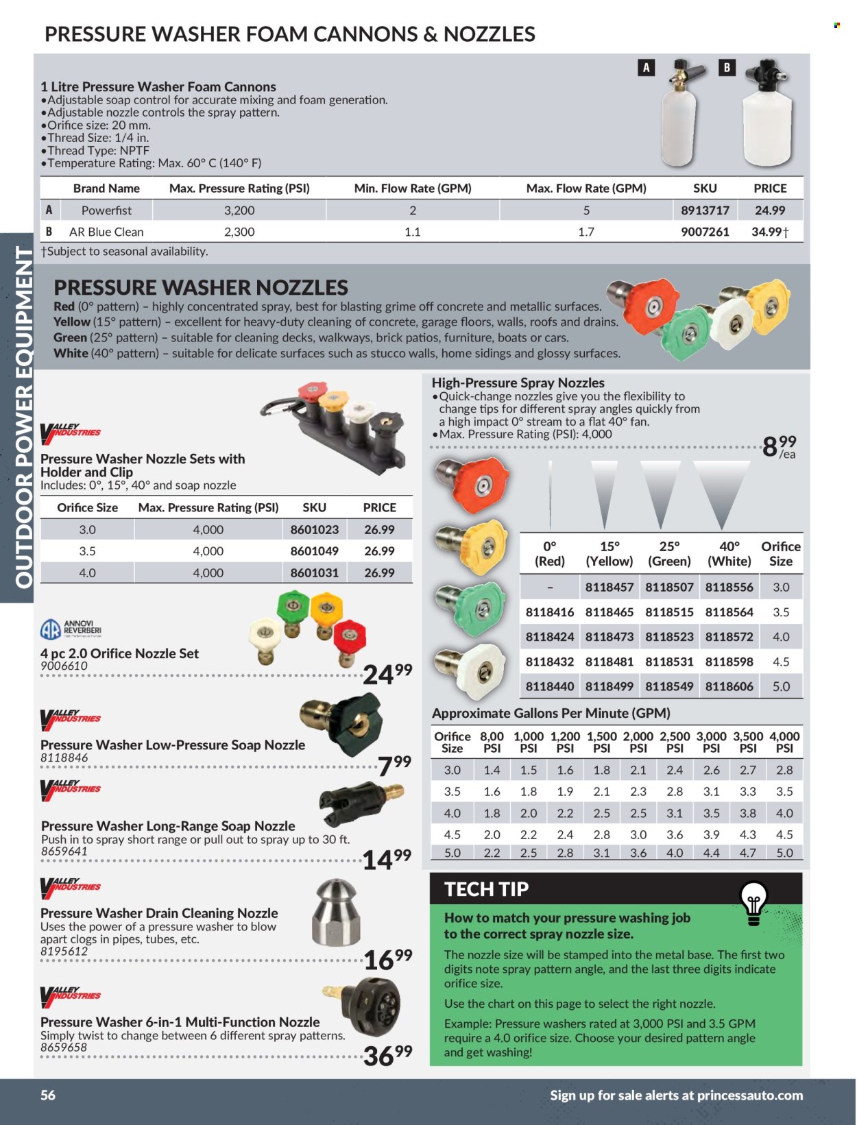 thumbnail - Princess Auto Flyer - Sales products - holder, brick, pressure washer, hose accessories. Page 58.