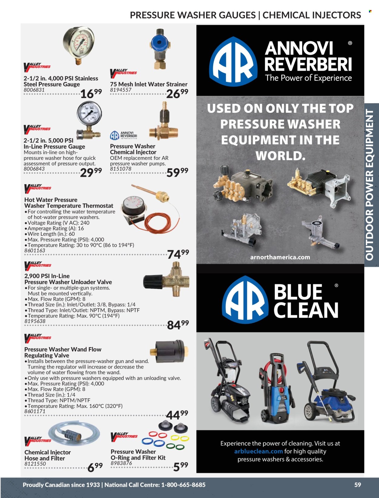 thumbnail - Princess Auto Flyer - Sales products - thermostat, pressure washer, gauge. Page 61.