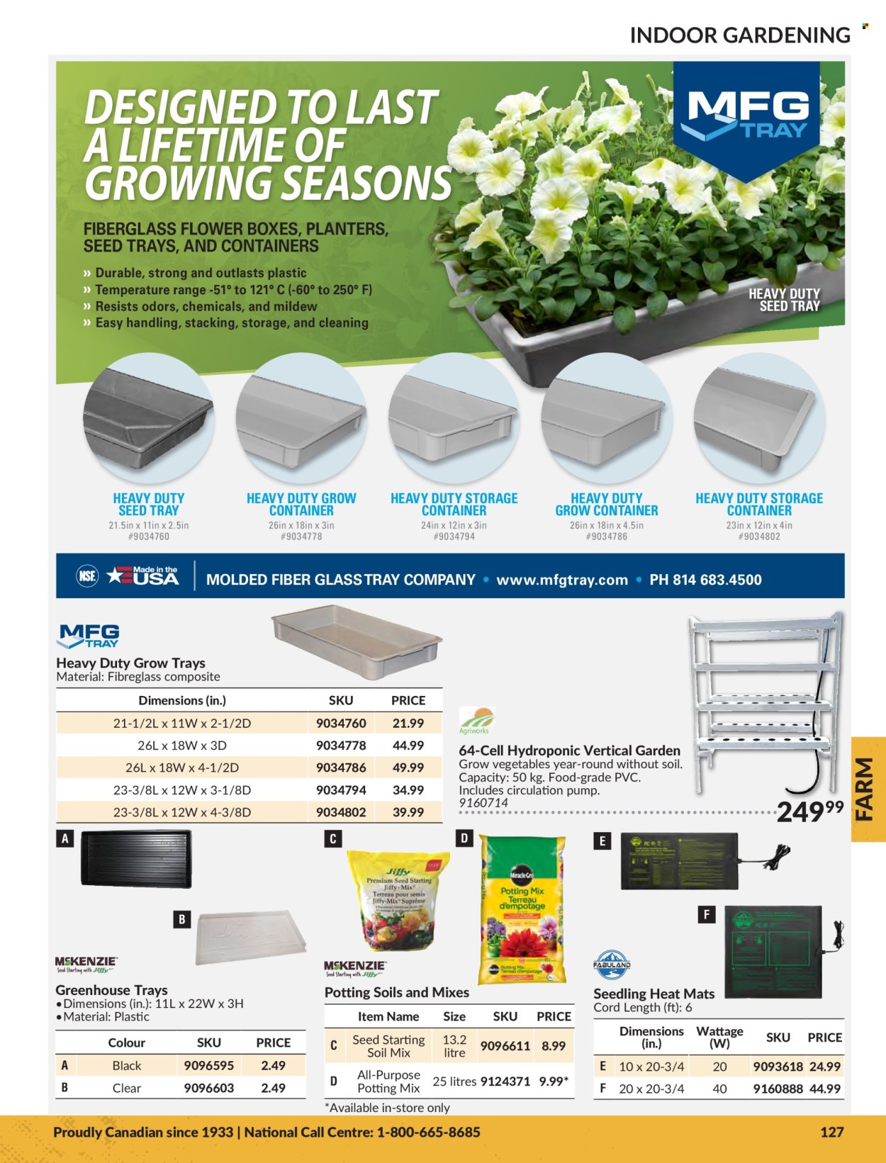 thumbnail - Princess Auto Flyer - Sales products - greenhouse, pump, potting mix, container. Page 129.