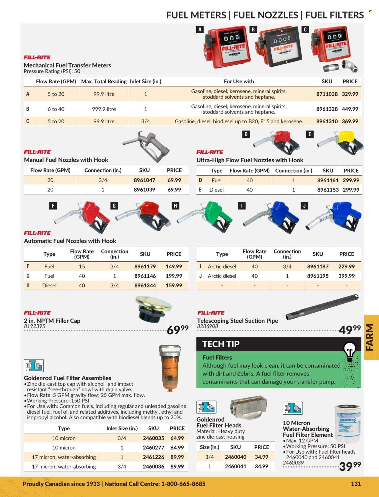thumbnail - Princess Auto Flyer - Sales products - pipe, kerosene, transfer pumps, fuel filter. Page 133.