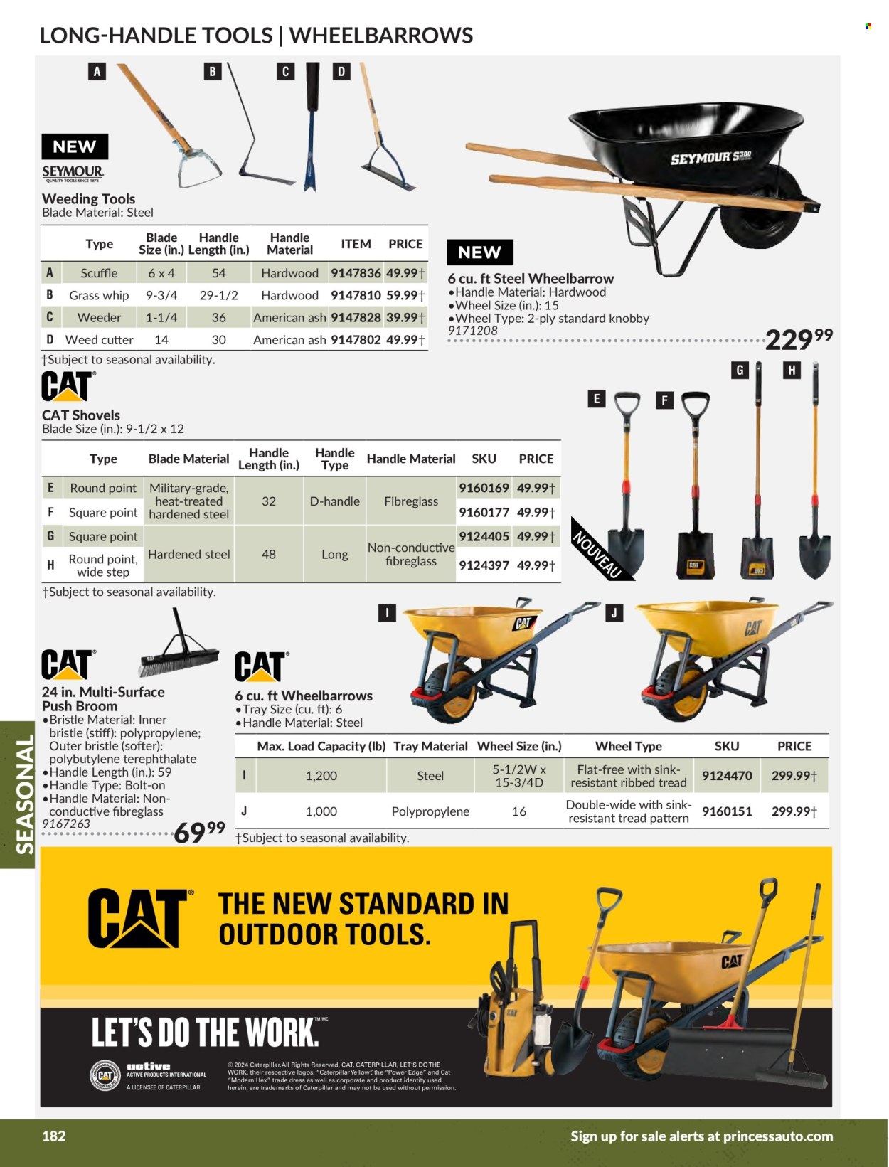 thumbnail - Princess Auto Flyer - Sales products - bolt, shovel, scissors, cutter, wheelbarrow. Page 184.