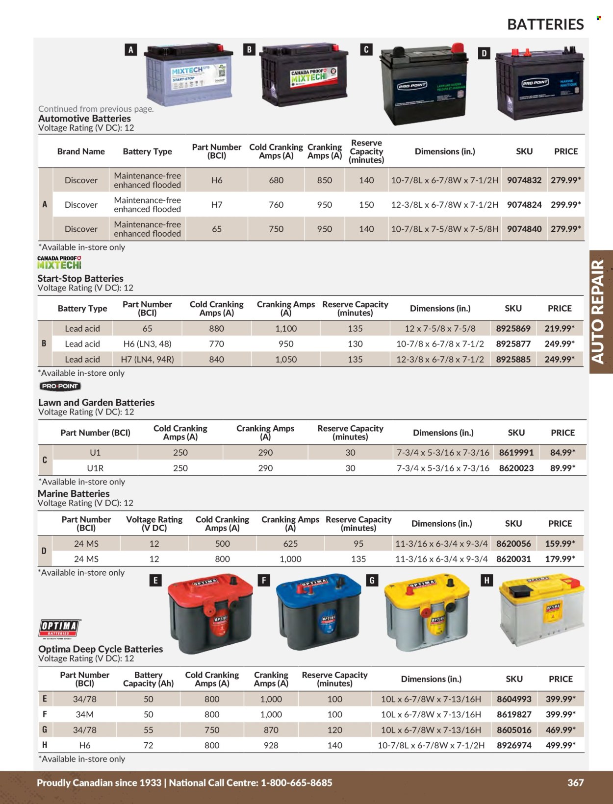 thumbnail - Princess Auto Flyer - Sales products - battery, automotive batteries. Page 371.