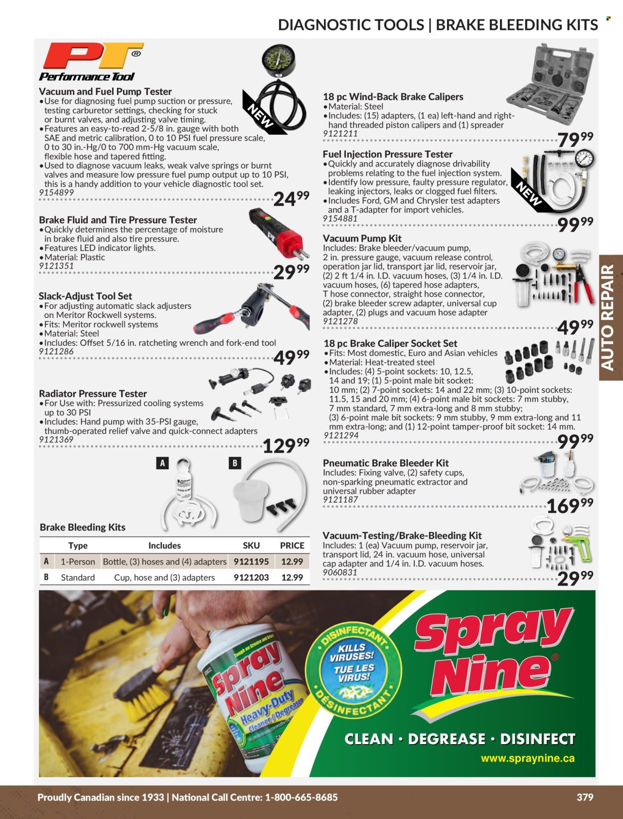 thumbnail - Princess Auto Flyer - Sales products - radiator, screw, spreader, socket set, tool set, gauge, hose connector, fuel filter, brake fluid. Page 383.