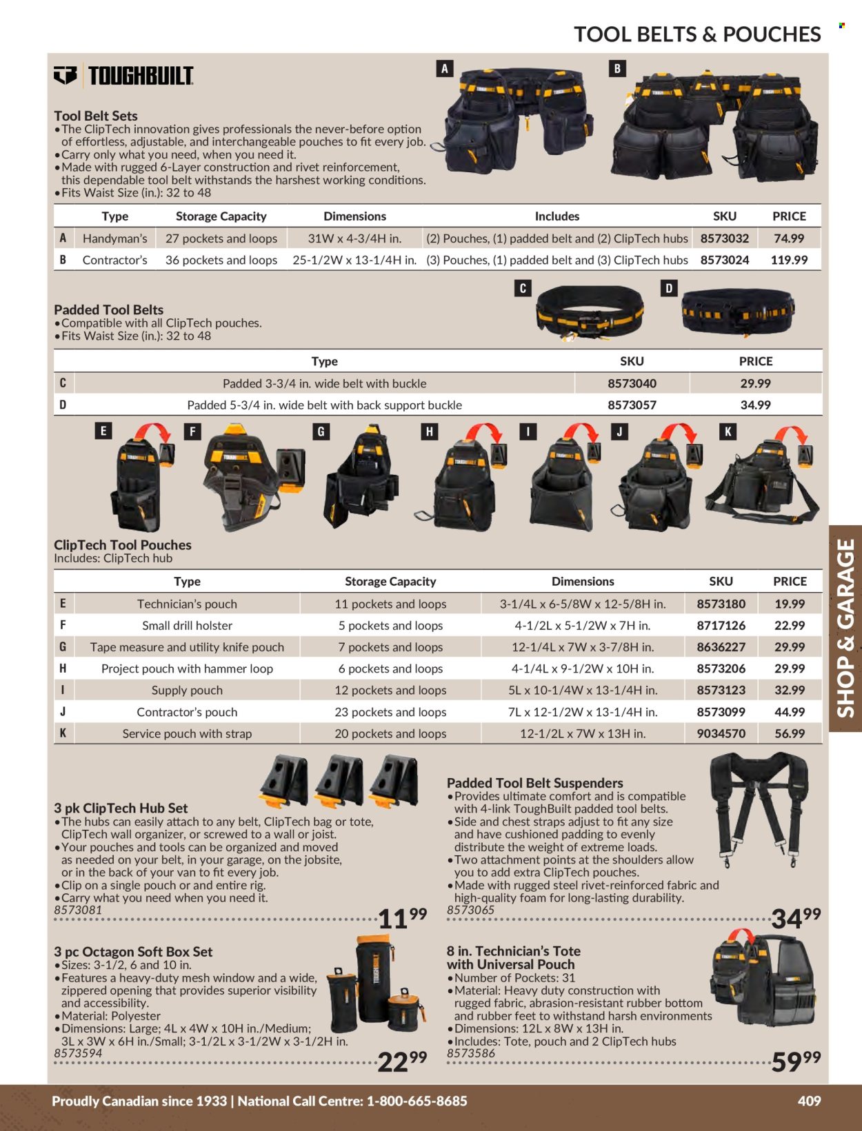 thumbnail - Princess Auto Flyer - Sales products - drill, tote, measuring tape, strap, utility knife, tool belt. Page 413.