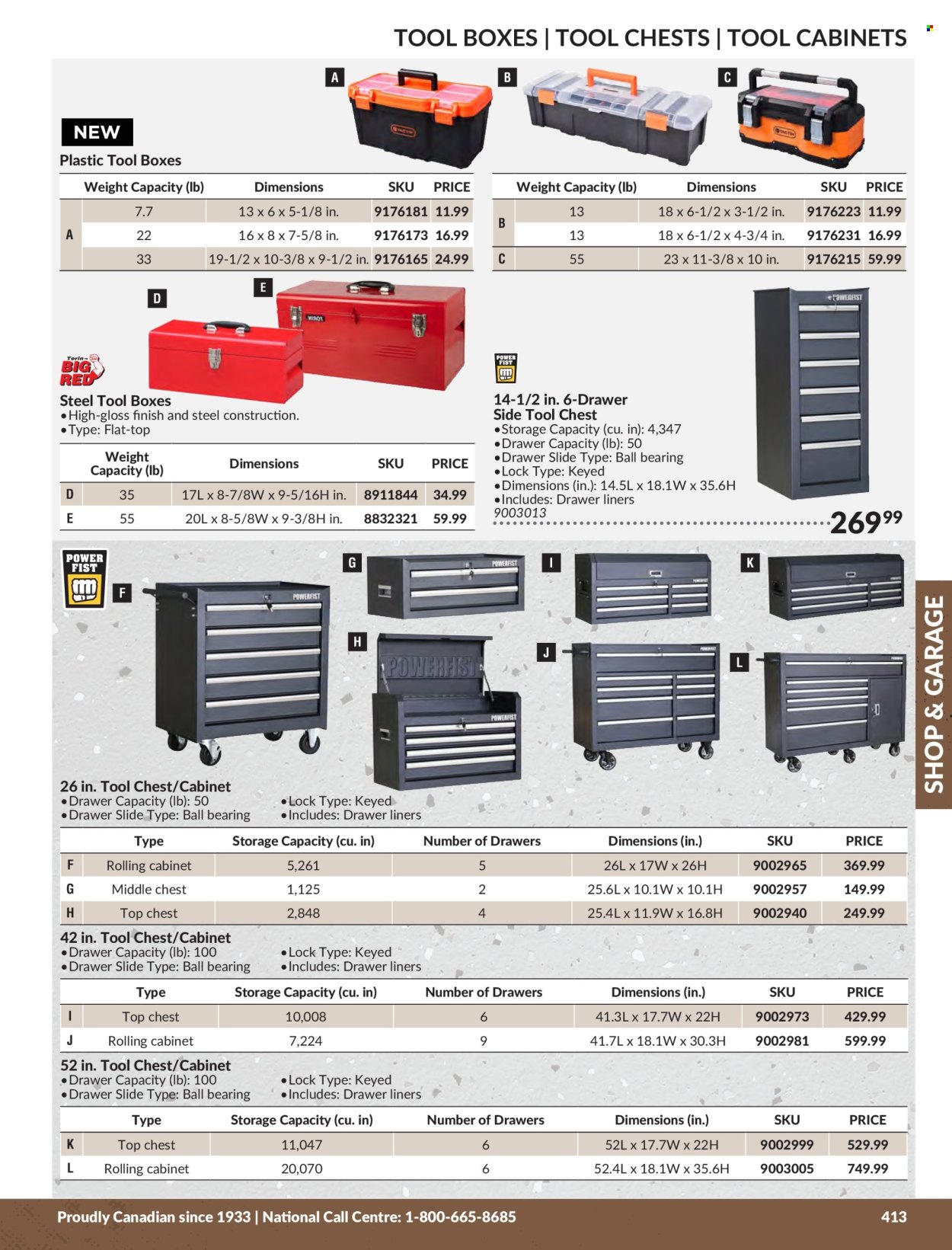 thumbnail - Princess Auto Flyer - Sales products - tool box, tool chest, cabinet, tool cabinets. Page 417.