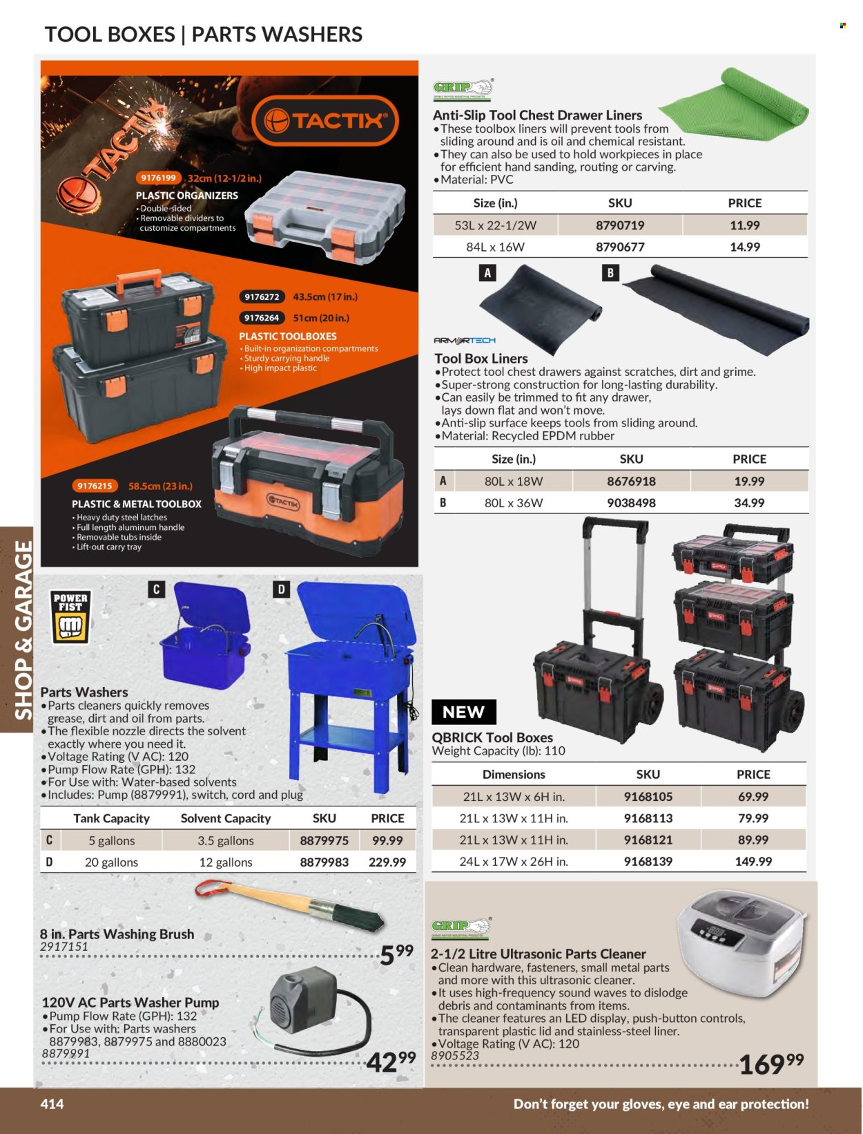 thumbnail - Princess Auto Flyer - Sales products - plug, tank, tool box, tool chest, cleaner. Page 418.
