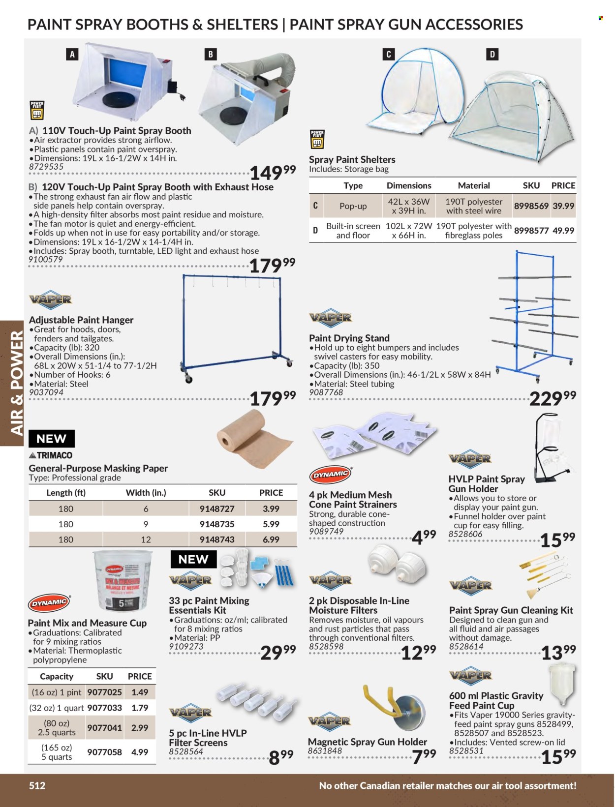 thumbnail - Princess Auto Flyer - Sales products - tools & accessories, spray gun, spray paint, LED light, screw, gun cleaning kit. Page 518.