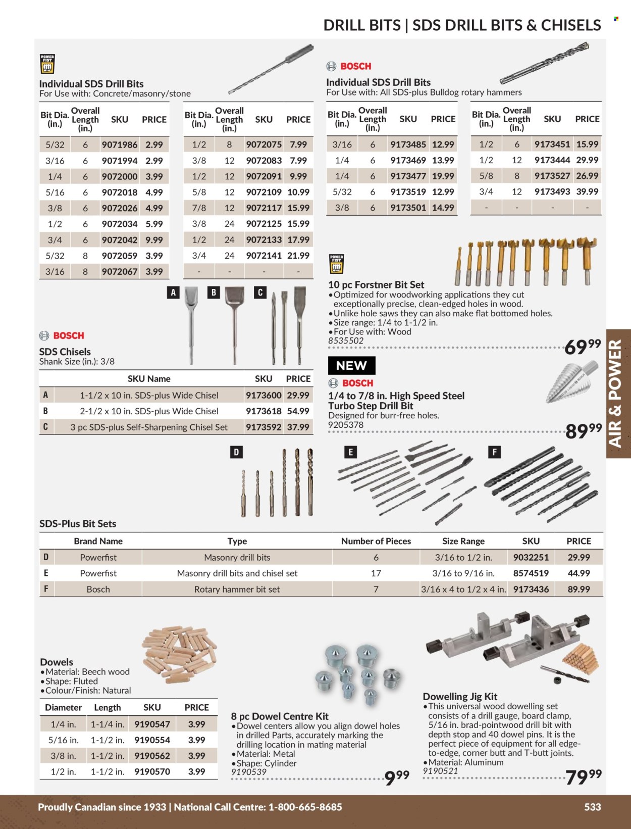 thumbnail - Princess Auto Flyer - Sales products - bit set, clamp, gauge. Page 539.