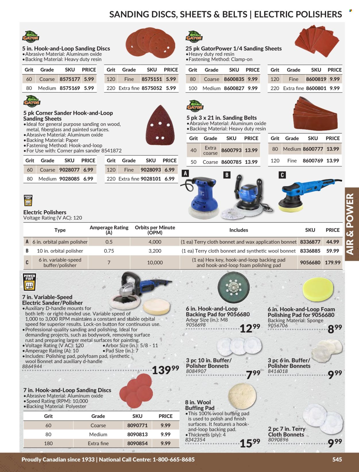 thumbnail - Princess Auto Flyer - Sales products - multi-sander, clamp, palm. Page 551.