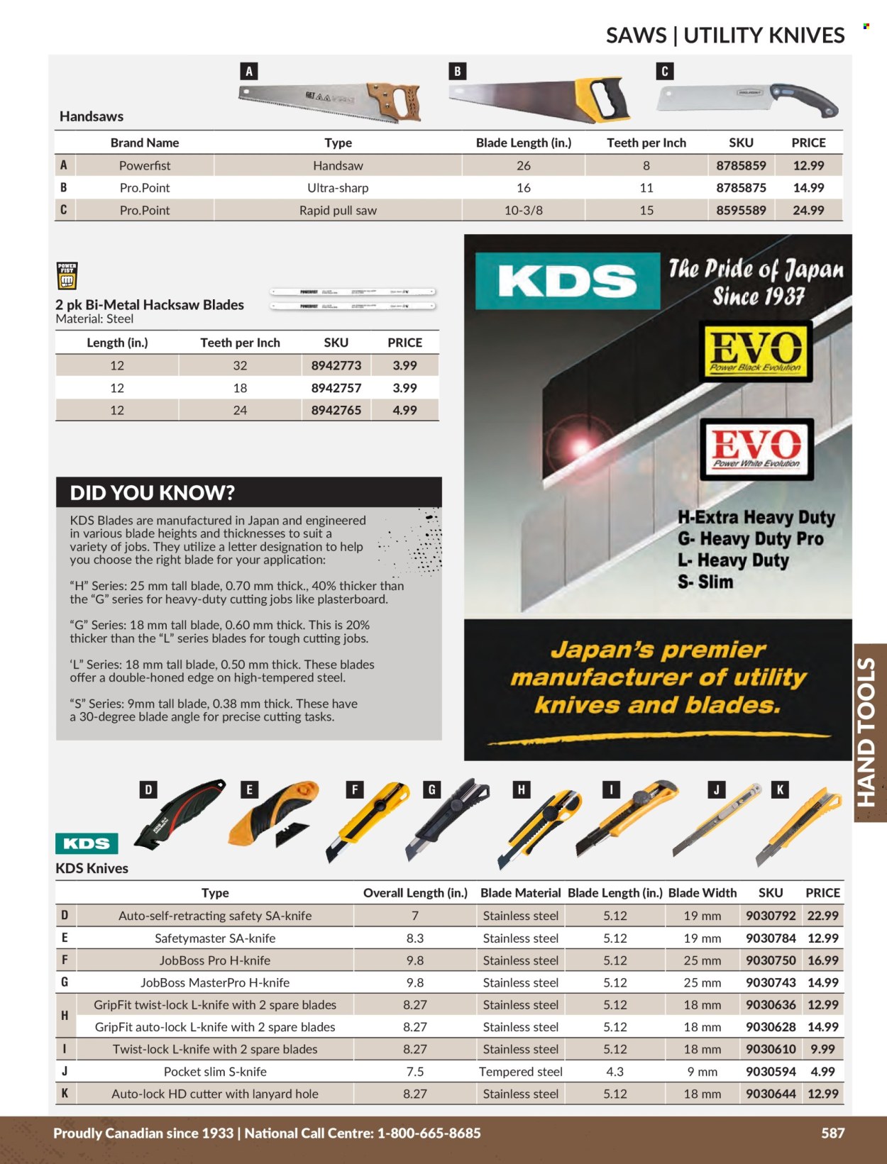 thumbnail - Princess Auto Flyer - Sales products - hacksaw, cutter, handsaw, hand tools, knife. Page 593.