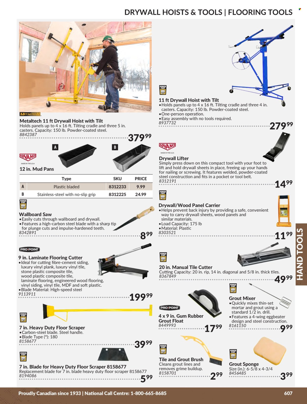 thumbnail - Princess Auto Flyer - Sales products - laminate floor, siding, drill, saw, cutter, hand tools, belt, brush, tool belt. Page 613.