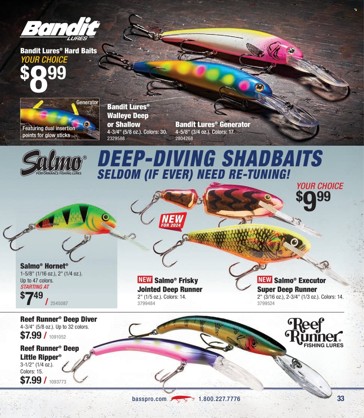 thumbnail - Bass Pro Shops Flyer - Sales products - fishing accessories. Page 33.