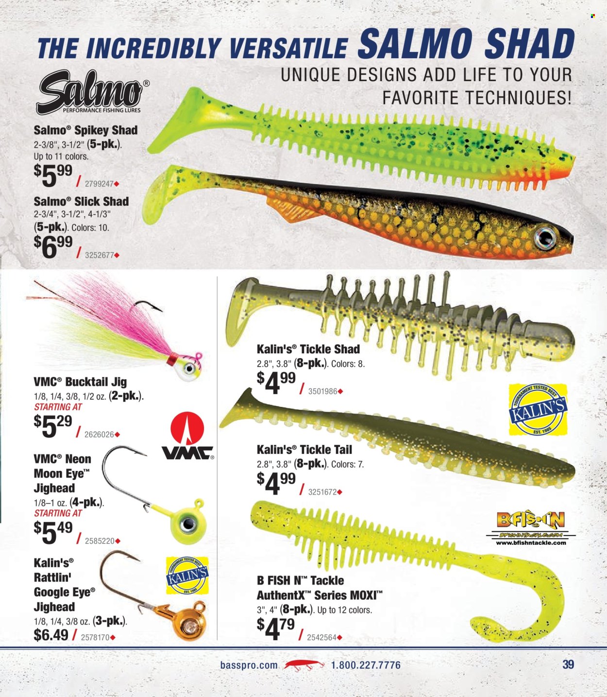 thumbnail - Bass Pro Shops Flyer - Sales products - jig, fishing accessories. Page 39.