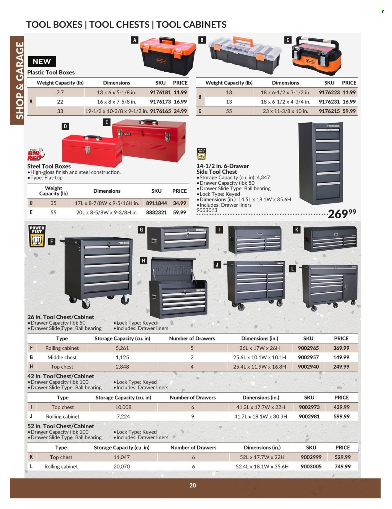thumbnail - Princess Auto Flyer - April 23, 2024 - April 22, 2025 - Sales products - tool box, tool chest, cabinet, tool cabinets. Page 20.