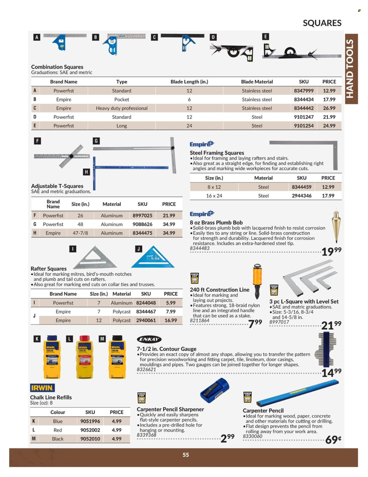 thumbnail - Princess Auto Flyer - April 23, 2024 - April 22, 2025 - Sales products - hand tools, contour gauge, gauge. Page 55.