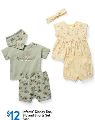 Infants’ Disney Tee, Bib and Shorts Set