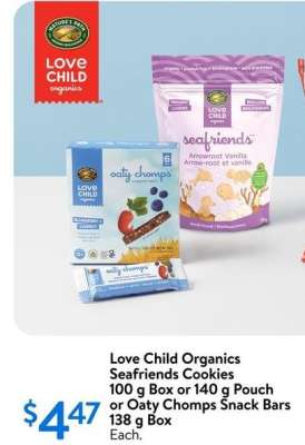 Love Child Organics Seafriends Cookies or Oaty Chomps Snack Bars