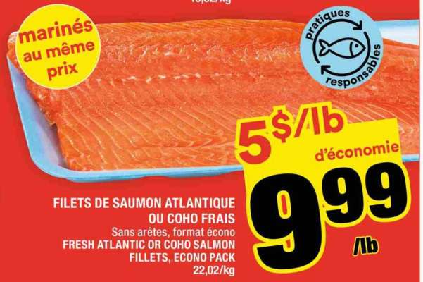 FILETS DE SAUMON ATLANTIQUE OU COHO FRAIS