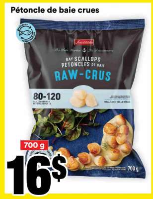 Pétoncle de baie crues