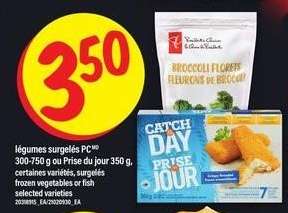 Légumes surgelés PC ou Prise du jour